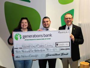 United Way Check from Generations Bank